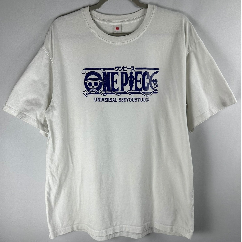 One Piece T-Shirt Mens 3XL White Universal Seeyoustudio Wanokuni Anime Manga
